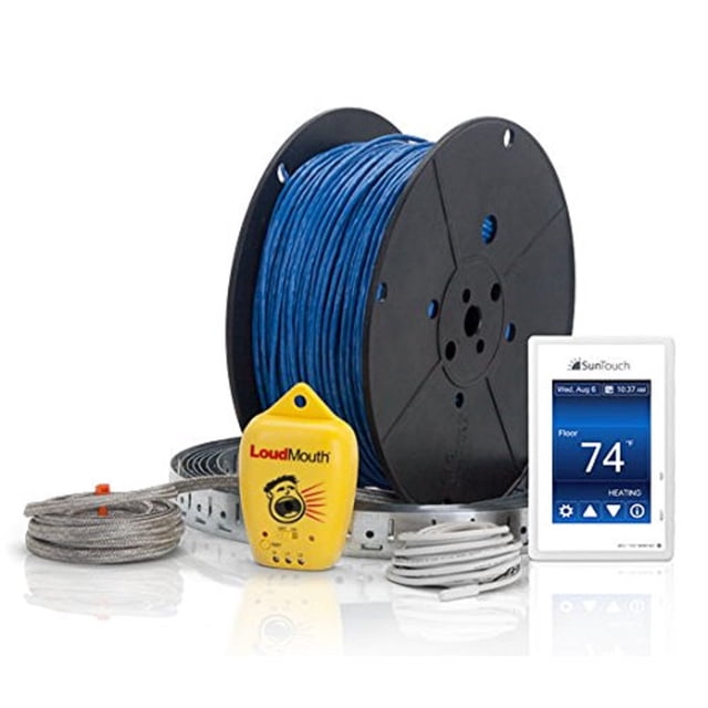 SunTouch WarmWire Radiant Floor Heating Kit Programmable Thermostat + Heat Cable + Strap + LoudMouth Monitor 240500WD-BKIT 240V (500 Ft²)