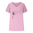 thumbnail image 4 of Birdeem Blouses pour Femmes T-Shirt Décontracté à Imprimé à Col en V à Manches Courtes pour Femmes, 4 of 12