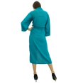 thumbnail image 4 of Bimba Peignoir Long Uni pour Femmes avec Ceinture, Modal Doux en Coton, Enveloppant, Rond, Uni, 4 of 11