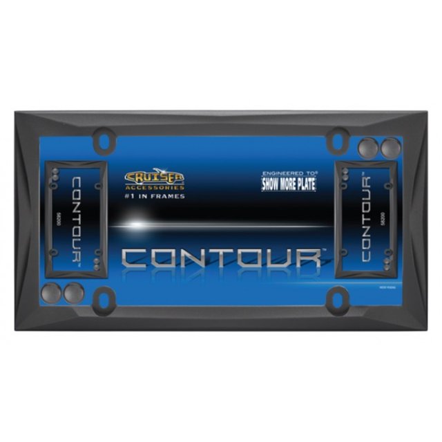 Contour Gris avec Capuchons à Vis Cadre de Plaque d'Immatriculation