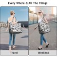 thumbnail image 4 of Cute Seahorse Travel Tote Bag, Tropical Nautical Underwater Life Cartoon Print Weekender Duffel, Coastal Shells and Waves Pattern Lightweight Multipurpose Carry-on, 4 of 5