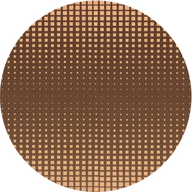Ahgly Tapis Rond Lavable en Machine Intérieur Transitionnel Rouge Brun, 6 Pieds Rond