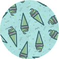 thumbnail image 1 of Ahgly Company Tapis Rond Lavable en Machine Intérieur Transitionnel Vert Aigue-Marine Clair, 4 Pieds Rond, 1 of 7
