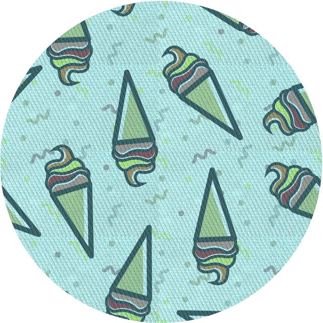 Ahgly Company Tapis Rond Lavable en Machine Intérieur Transitionnel Vert Aigue-Marine Clair, 6 Pieds Rond