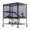 thumbnail image 1 of 36" Deluxe Ferret Cage, 4-Tier, with Hammock, Removable Tray for Small Pets, 1 of 7