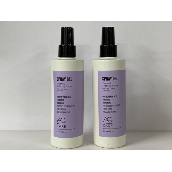 Lot de 2 ❤️ ❤️ AG HAIR CARE par AG HAIR CARE, Vaporisateur GEL Thermique Fixant 8 OZ