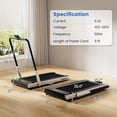 thumbnail image 3 of Superfit Tapis Roulant Pliant 3-en-1 avec Applications Intelligentes, Télécommande, Écran LED et Haut-Parleurs, Argent, 3 of 9