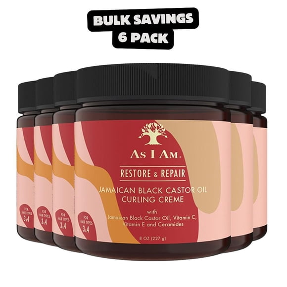 6 Pack - AS I AM Jamaican Black Castor Oil Curling Creme (8oz)