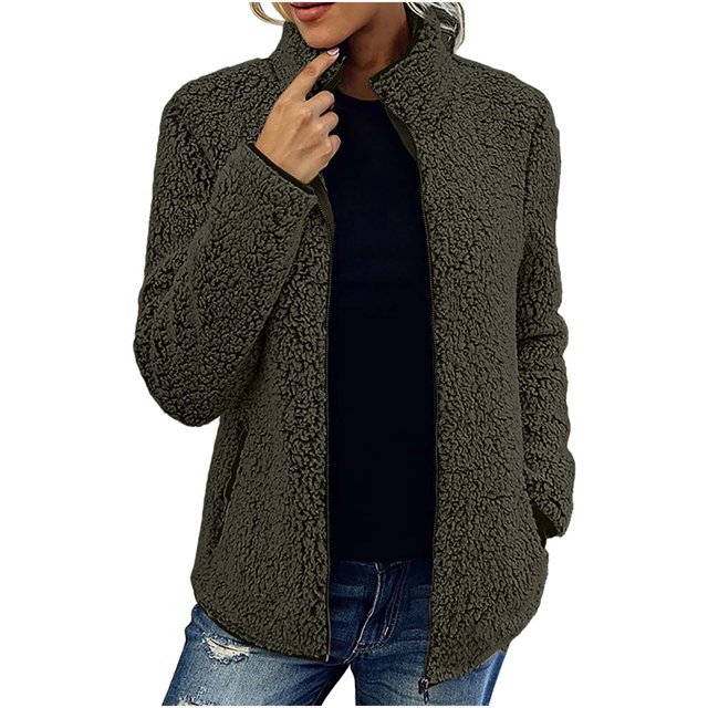 Pompotops Mode Femme Manches Longues Confortable Hauts Amples Poche Long Manteau Blouse Liquidation