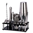 thumbnail image 1 of CG1215 16-Piece 304 Stainless Steel Cocktail Making Kit with Boston Shaker, 4 Whiskey Stones, and Essential Bartending Tools – Professional-Grade Set for Home & Bar Use, Perfect Gift for Mixology, 1 of 5