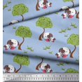 thumbnail image 3 of Soimoi Cotton Duck Fabric Tree & Dog Kids Fabric Prints by Yard 56 Inch Wide, 3 of 3