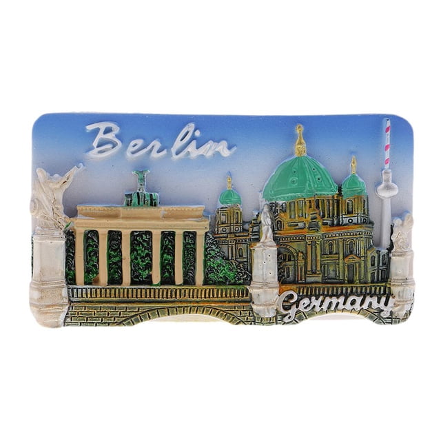 Tachiuwa European Resin 3D Fridge Berlin Tourist Attraction Home Kitchen Decor