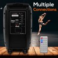 thumbnail image 2 of Pyle PSBT105A Bluetooth Portable Stereo Karaoke Speaker with Wireless Microphone, 2 of 9