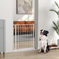 thumbnail image 2 of PawHut 30"- 34" Extra Wide Dog Gate with Double Locking System White, 2 of 10