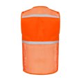 thumbnail image 2 of RUNQHUI Men Women Zipper High Visibility Reflective Safety Vest Construction Work Mesh Fabric Work Clothes Orange 165, 2 of 5