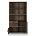 thumbnail image 3 of Bowery Hill Transitional Wood 3-Shelf Bookcase in Reclaimed Oak, 3 of 7