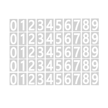 ZTTD Mailbox Numbers for Outside 5 Sets 0-9 Reflective Number Stickers Strong Self Adhesive Address Numbers for Houses Silver 4 Inch