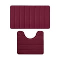 thumbnail image 1 of zanvin Bathroom Accessories Memory Foam Bath Mat Set Bathroom Rugs Practical for 2 Pcs Toilet Mats Soft Comfortable Water Absorption Non slip Thick Machine Washable Easier to Dry DarK, 1 of 6