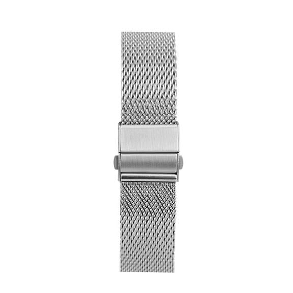 Premium 20mm Stainless Steel Watch Strap with Quick Release Spring Bars - Adjustable Length, Folding Buckle Design, Waterproof & Sweatproof, Compatible with Smart/Traditional Watches - Silver