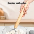 thumbnail image 4 of EGNMCR Kitchen Utensils Set, Cooking Utensils Set, Dough Whisk Stainless Steel Bread Dough Hand Mixers Blenders Eggs Beater Pastries Dough Whisk With Wooden Handle Baking Tools Wooden whisk, 4 of 6