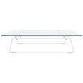 thumbnail image 3 of vidaXL Monitor Stand White 60x35x8 cm Tempered Glass and Metal, 3 of 5