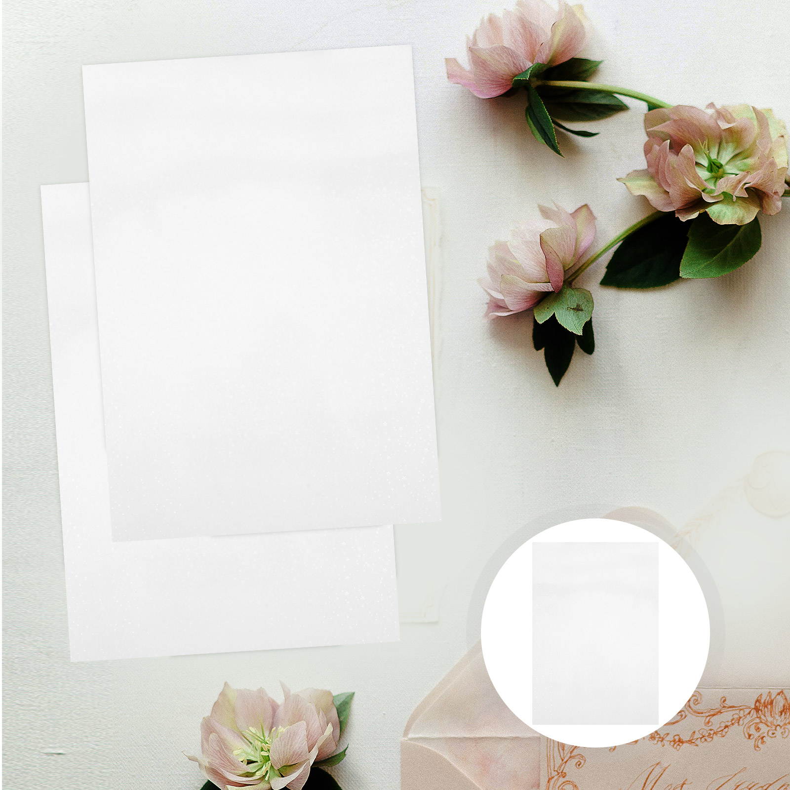 Phenofice 20 Sheets Holographic Printer Paper for Arts and Crafts A4 Size PVC Waterproof