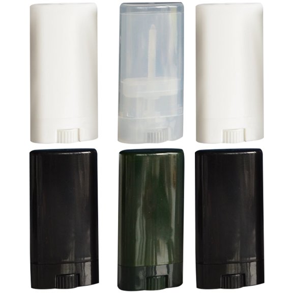 FRCOLOR Contenants de Déodorant 6 Pcs Contenants de Baume à Lèvres DIY Supports de Déodorant Vides Contenants de Brillant à Lèvres Portables Couleur Aléatoire, 3.15"X1.57"X0.79 Pouces