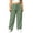 Green, variant on Zulora Women’s Plus Size Solid Color Elastic Waist Pocket Drawstring Sports Pants Trousers