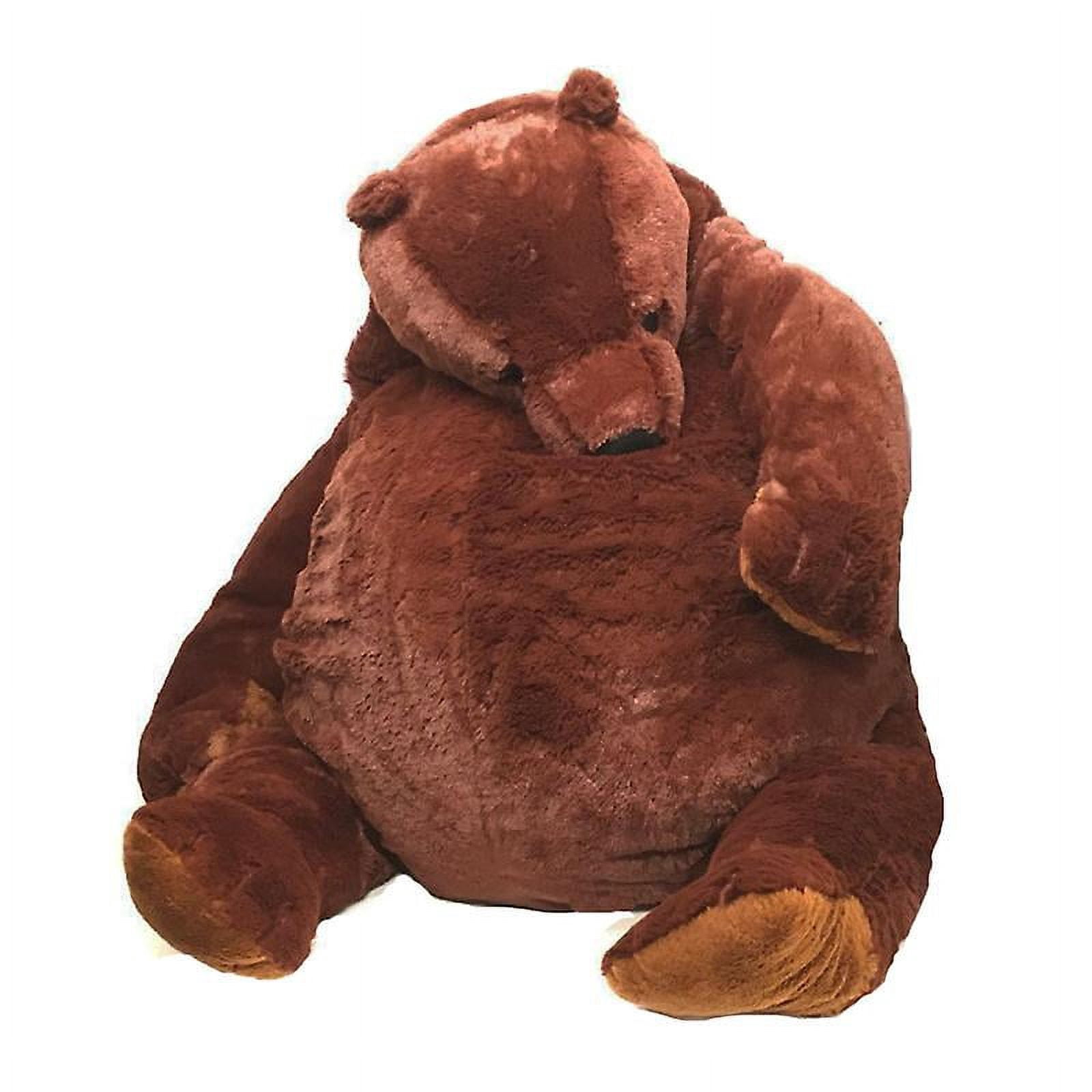 100cm Simulation Djungelskog Brown Bear Giant Plush Teddy Bear Toy Stuffed Animals Soft Cushion Girl Kids Birthday Gift
