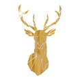 thumbnail image 1 of Decodeary Self Adhesive 3D Deer Head Mirror Wall Sticker For Easy Application gold L 1Set, 1 of 6