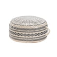 thumbnail image 2 of GROWTH TANK Large Pouf cover Decoration Textured Foot Rest Cover Decorative Handmade Woven black, 2 of 3