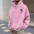 thumbnail image 2 of QIPOPIQ Men's Loose Fit Midweight Logo Sleeve Graphic Sweatshirt Clearance, 2 of 6