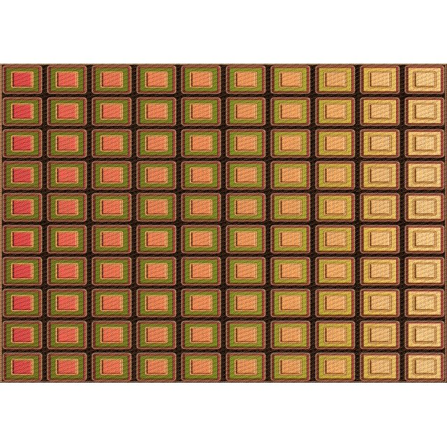 Ahgly Tapis Rectangulaire Lavable en Machine Intérieur Caramel Brun, 3 Pieds x 5 Pieds