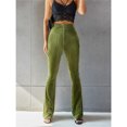 thumbnail image 3 of Wangsaura Women's Bootcut Yoga Pants Tummy Control Bootleg Velvet Sweatpants, 3 of 7