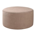 thumbnail image 1 of Lipstore Housse Extensible pour Pouf, Pantoufles Pouf Rondes pour Salon, Repose-Pieds, Kahki Extensible (Housse Seulement), 1 of 10