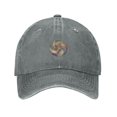 thumbnail image 1 of ZICANCN Abstract Rainbow Swirl Casquette de Baseball Réglable Femmes, Chapeaux pour Hommes Adulte Lavé Coton Denim Baseball Caps Mode Gris, 1 of 6