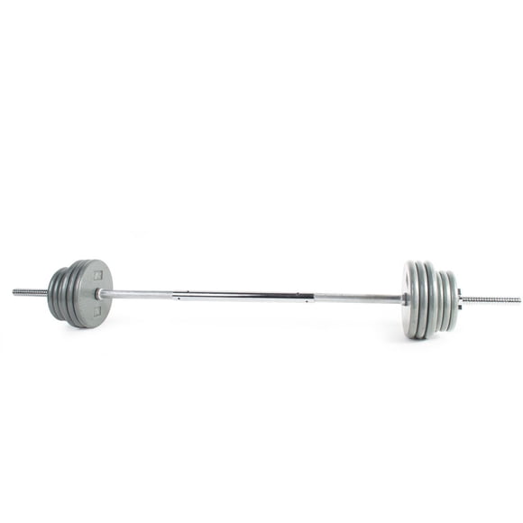 CAP Barbell 100 lb Standard Weight Set with Chrome Bar