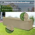 thumbnail image 4 of Costway Ensemble de Mobilier de Terrasse en Rotin 8 Pcs Housse de Rangement Imperméable Blanc Cassé, 4 of 10