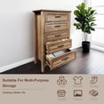 thumbnail image 4 of EDTara 5 Drawers Dresser for Bedroom, Wood Rustic Tall Chset of Drawers, Farmhouse Dresser Chests with Storage Organizer for Bedroom,Living Room,Hallway and Entryway, 4 of 8
