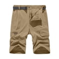 thumbnail image 3 of HKEJIAOI Cargo Pants for Men Men Solid Casual Button Zipper Belt Quick-drying Detachable In Two Trouser, 3 of 7