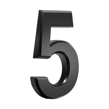 Meitianfacai 3 Inch Black Modern House Numbers Mailbox Numbers 0-9 Self-Adhesive Street Door Home Address Metal Numbers For Outside Or Inside Signs Easy Install