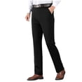 thumbnail image 1 of Dagugfen Mens Dress Pants High Waist Button Fitted Breathable Business Casual Work Pants Solid Color, 1 of 9