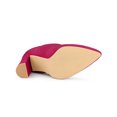 thumbnail image 3 of Unique Bargains Women's Pull on Drawstring Block Heel Ankle Boots Hot Pink (Size 6.5), 3 of 8