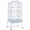White, variant on QinaQin Spacious Metal Bird Cage with Play Top, Large Rolling Stand, Storage Shelf, Slide-Out Tray, Purple