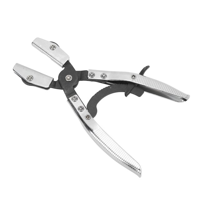 Ratcheting Hose Pinch Off Plier, Ergonomic Line Pinch Off Plier Serrated Teeth Professional For Radiator Brake System 8in / 20.3cm