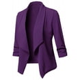 thumbnail image 2 of QIPOPIQ Blazer Léger pour Femmes à Manches Longues, Classique, Drapé, Ouvert à l'Avant (P-5TG) Liquidation, 2 of 6