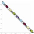thumbnail image 3 of Bracelet en Argent Sterling 925 7 Pouces Zircon Cubique Multicolore, 3 of 3