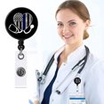 thumbnail image 2 of Nurse Badge Buckle Love Stethoscope Easy-To-Pull Buckle Retractable Badge Easy-To-Pull Certificate Buckle, 2 of 9