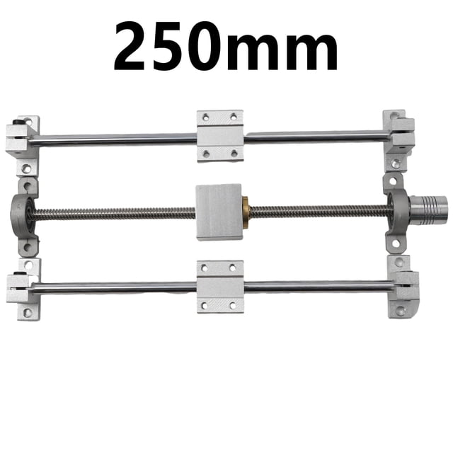 Horizontal 150/250/350Mm T8 Dual Screw Rod Linear Rail Support Guide Set