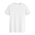 thumbnail image 5 of Styesk T Shirts for Man Solid-Color Casual Elastic Sports Short Sleeved Round-Neck Blouses, 5 of 5